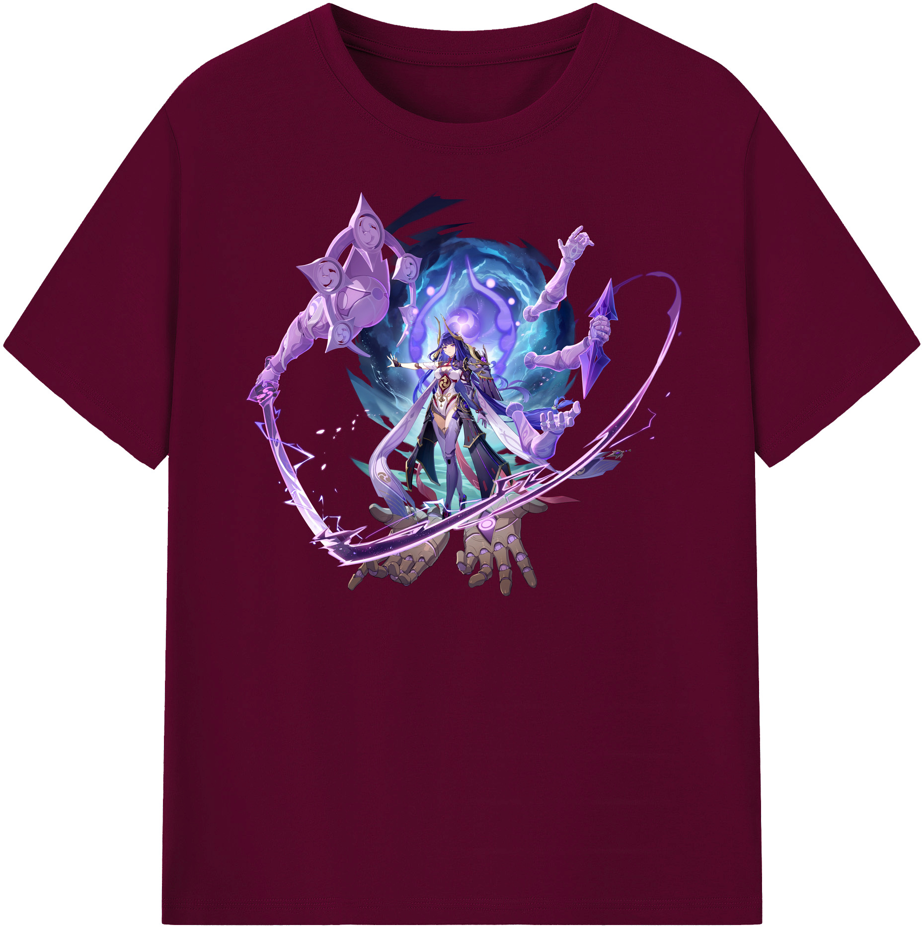 げんし神 雷電将軍 らいでんしょうぐん genshin Raiden Shogun レディースカジュアルプリントTシャツ（綿100％）